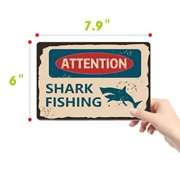 Hebayy Shark Zone Party Signs Ocean Themed Decorations