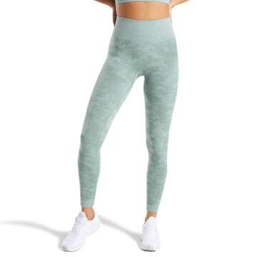 WodoWei Women's Scrunch Butt Lifting Workout Leggings for Women Seamless High Waisted Gym Yoga Pants (W426-sagegreen-M)