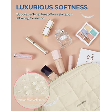 BAGSMART Makeup Bag - Stylish Cosmetic Organizer for Travel