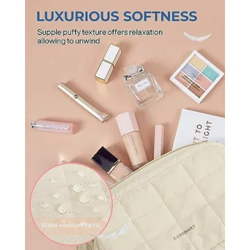 BAGSMART Makeup Bag - Stylish Cosmetic Organizer for Travel