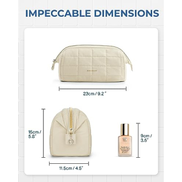 BAGSMART Makeup Bag - Stylish Cosmetic Organizer for Travel