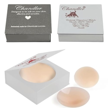 Chandler Nipple Cover - Pair of Silicone Nipple Pasties For Women - Sticky Adhesive Breast Pads, Sti...