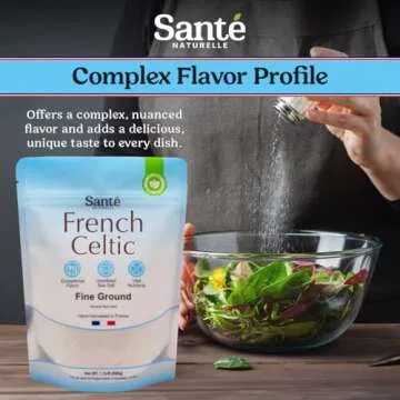 Sante French Sea Salt Fine Ground - 1.1lb Natural Mineral Rich Salt