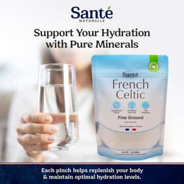 Sante French Sea Salt Fine Ground - 1.1lb Natural Mineral Rich Salt