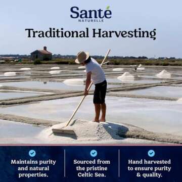 Sante French Sea Salt Fine Ground - 1.1lb Natural Mineral Rich Salt