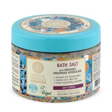 Natura Siberica Oblepikha Anti-stress Bath Salt Vegan 21.16 oz
