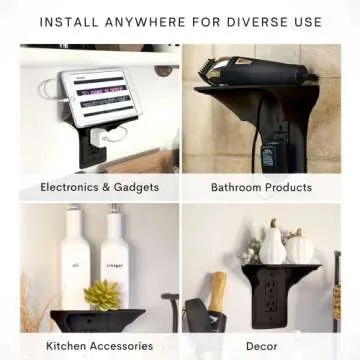 Power Perch Wall Outlet Shelf for Space-Saving Solutions