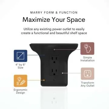 Power Perch Wall Outlet Shelf for Space-Saving Solutions