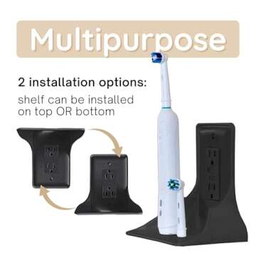 Power Perch Wall Outlet Shelf for Space-Saving Solutions