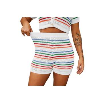 Women's 2 Piece Crochet Summer Outfit - Stylish & Comfy