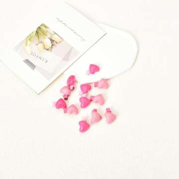 Cute Mini Heart Hair Clips Set for Creative Styling