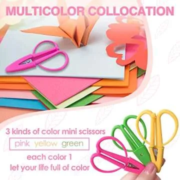 Travel-Sized Mini Scissors Set - Assorted Colors