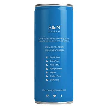 Som Sleep, The Original Sleep Support Formula w/Melatonin, Magnesium, Vitamin B6, L-Theanine & GABA ...