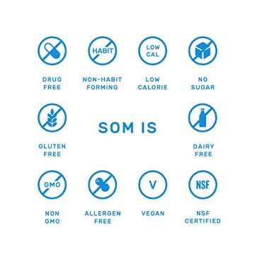 Som Sleep, The Original Sleep Support Formula w/Melatonin, Magnesium, Vitamin B6, L-Theanine & GABA – Non-GMO, Vegan, Gluten-Free Sleep Aid Drink Supplement – Zero Sugar, 8.1 Fl Oz, 4-Pack