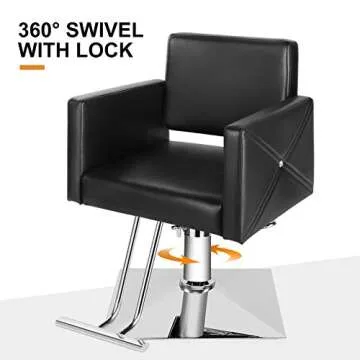 Artist Hand Salon Chair for Hair Stylist, Stylist Chair with Heavy Duty Hydraulic Pump, 360 Degrees Rolling Swivel Spa Beauty Equipment for Hair Stylist Women Man, Max Load Weight 330 Lbs