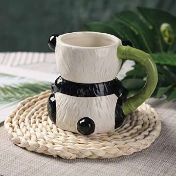 PULCHRITUDIE Panda 17oz Ceramic Mug for Tea & Coffee