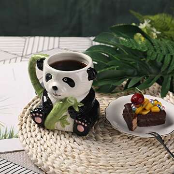 PULCHRITUDIE Panda 17oz Ceramic Mug for Tea & Coffee