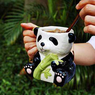 PULCHRITUDIE Panda 17oz Ceramic Mug for Tea & Coffee
