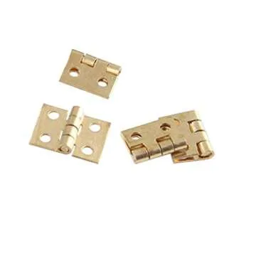 RZDEAL 50 PCS Mini Brass Hinges Hardware 180 Degree Rotation for Dollhouse Miniature Furniture Cabinet Closet(DIY)
