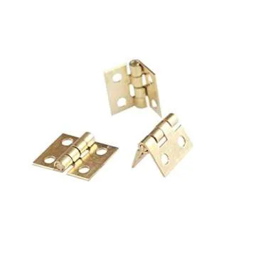 RZDEAL 50 PCS Mini Brass Hinges Hardware 180 Degree Rotation for Dollhouse Miniature Furniture Cabinet Closet(DIY)