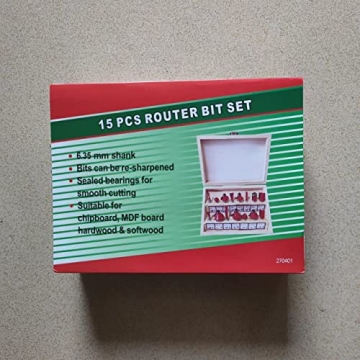 AXSDXA 15 Pcs Router Bits Set for Woodworking DIY Projects