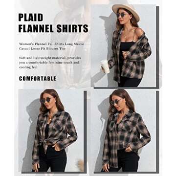 Trendy MARZXIN Plaid Flannel Shirt for Women