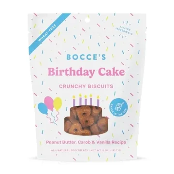 Bocce's Bakery Birthday Cake Treats for Dogs - Special Edition Wheat-Free Dog Treats, Made with Real...