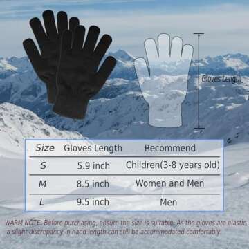 SILEDGN 6 Pairs Winter Gloves for Women Men's Warm Knit Gloves for Clod Weather Thermal Stretchy Thi...