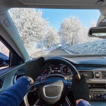 SILEDGN 6 Pairs Winter Gloves for Women Men's Warm Knit Gloves for Clod Weather Thermal Stretchy Thin Magic Glove for Driving Running Hiking, Black