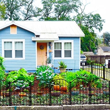 Decorative Garden Fence 21in x26ft - Rustproof Metal