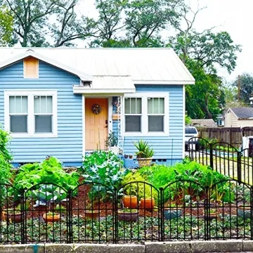 Decorative Garden Fence 21in x26ft - Rustproof Metal