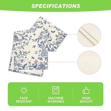 Artoid Mode Monochrome Sketch Birds and Flowers Summer Table Runner, Seasonal Spring Fall Kitchen Dining Table Decoration for Home Party Decor 13x72 Inch