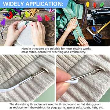 Lechchy 19 in 1 Needle Threaders Tool Set for Hand and Machine Sewing and DIY Projects