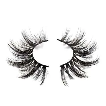 Derun 5 Pairs False Eyelashes Pack 3D Faux Mink Lashes Criss-cross Fluffy Dramatic Natural Look Wispy False Lash 20MM Thick Volume Long Faux Eyelash Soft Reusable Lashes (5Pairs1Style(6D23))