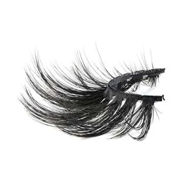 Derun 5 Pairs False Eyelashes Pack 3D Faux Mink Lashes Criss-cross Fluffy Dramatic Natural Look Wispy False Lash 20MM Thick Volume Long Faux Eyelash Soft Reusable Lashes (5Pairs1Style(6D23))