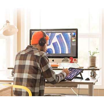 Elevation Lab DraftTable V2 for iPad Pro (Full Kit) : Rock-Solid & Adjustable | Tablet Stand Holder Dock for Drawing | iPad, Pro, Air, Mini, Nexus, Kindle, Laptop Stand