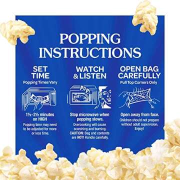 ACT II 100 Calorie Butter Microwave Popcorn, 1.1oz mini bags(8 count)(Pack of 6)