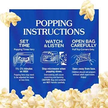 ACT II 100 Calorie Butter Microwave Popcorn, 1.1oz mini bags(8 count)(Pack of 6)