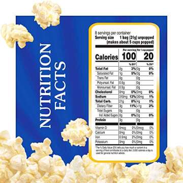 ACT II 100 Calorie Butter Microwave Popcorn, 1.1oz mini bags(8 count)(Pack of 6)