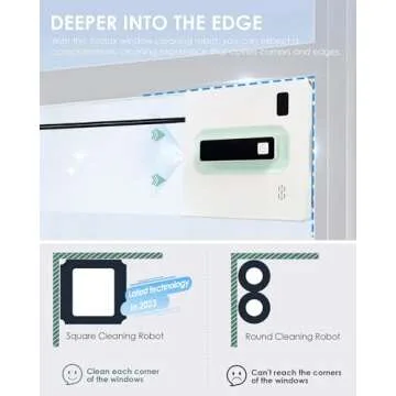 Yoolax Window Cleaning Robot, Automatic Window Cleaner Robot with Dual Water Spray, 3000Pa Suction Power, Robotic Window Cleaner with App & Remote Control, White