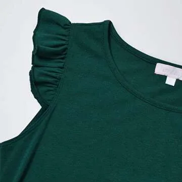 Bhome Maternity Dress Flying Sleeve Casual Pregnancy Summer Dresses Green M