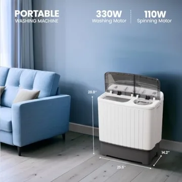 BANGSON Twin Tub Portable Washing Machine - 17.6 Lbs