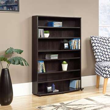Sauder Multimedia 7 Tier Storage Tower – Stylish Organization for DVDs and CDs