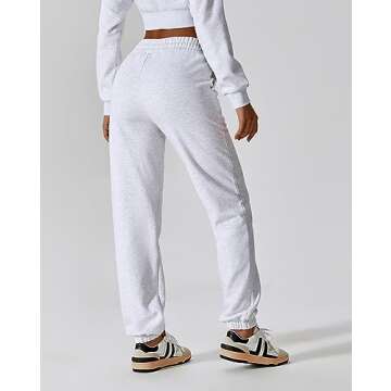 ABOCIW Sweatpants for Women Fleece Lined Baggy High Waisted Lounge Sweat Pants Casual Athletic Jogge...