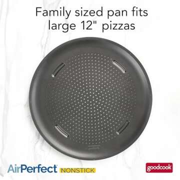 GoodCook AirPerfect Nonstick 16” Pizza Pan – Pizza Tray for Oven, Perforated Round Pizza Pan, Ca...