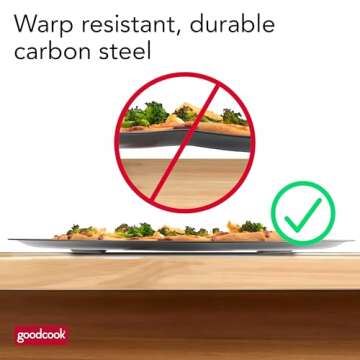 GoodCook AirPerfect Nonstick 16” Pizza Pan – Pizza Tray for Oven, Perforated Round Pizza Pan, Carbon Steel Baking Pan, Homemade, Frozen & Leftover Slices