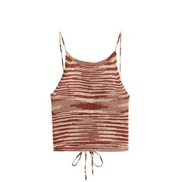 SweatyRocks Women's Criss Cross Backless Crop Top Multicolor