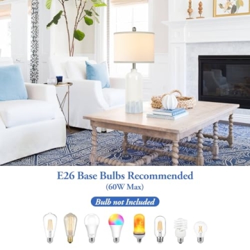 Sucolite Coastal Blue Table Lamps Set of 2 for Elegant Decor