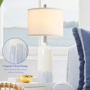 Sucolite Coastal Blue Table Lamps Set of 2 for Elegant Decor