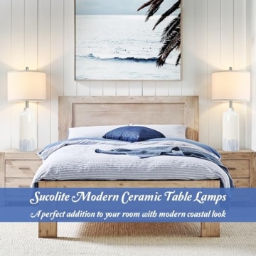 Sucolite Coastal Blue Table Lamps Set of 2 for Elegant Decor